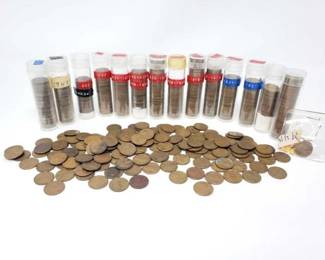 #362 • Approx 578 Wheat Pennies, 79 Steel Pennies, And 70 Indian Head Pennies
