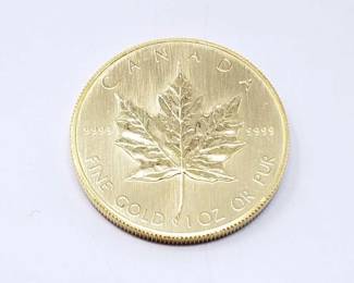#112 • 1 Oz Canadian Maple Leaf .9999 Gold Coin
