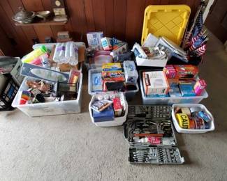 #2020 • Tool Set, Dixie Cup Despencers, Trash Bags, Kleenex, Rubbermaid, extension Cords, and More
