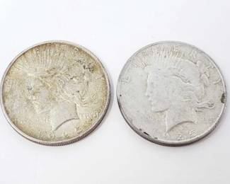 #254 • 2 1925 Silver Peace Dollars
