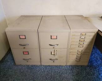#2906 • 3 File Cabinets

