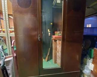 #13548 • Vintage Wardrobe with Mirror
