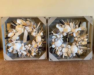 #12084 • 2 New Sea Shell Wreaths
