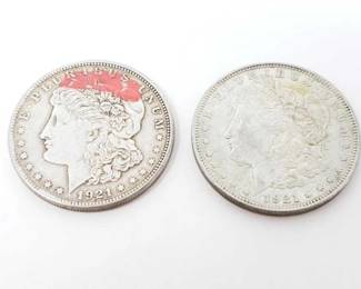 #194 • 1921-S And 1921 Morgan Silver Dollars
