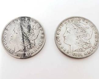 #204 • 1882-O And 1881 Morgan Silver Dollars
