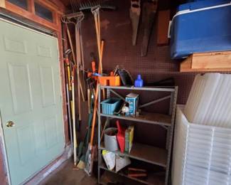 #2932 • New Fiskars 15" WoodZig, One Metal Shelf, Asorted Yard Tools and More
