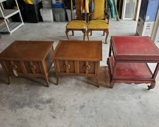 #12640 • 3 Wooden End Tables
