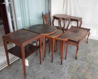#2546 • 4 End Tables, 1 Coffee Table, and 1 Chair
