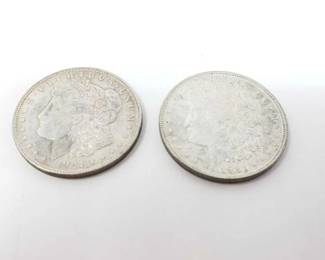 #196 • 2 1921 Morgan Silver Dollars
