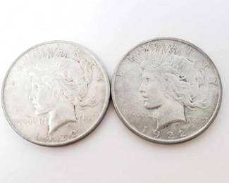 #256 • 2 1922 Silver Peace Dollars
