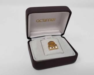 #676 • 14k Gold Diamond Tie Pin, 2.2g

