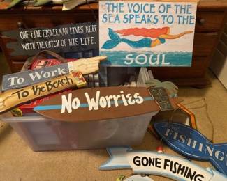 #10556 • Beach/Fishing Signs and Flameless Candles
