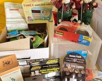 #9538 • Santa Figurines, Kitchen Towels, Large Rubber bands, Binders and More
