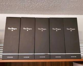 #8630 • 5 Empty Dom Pérignon Wine Boxes
