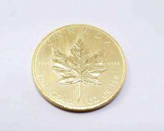 #102 • 1 Oz Canadian Maple Leaf .9999 Gold Coin
