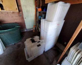 #2924 • 30 Plastic Totes With Lids
