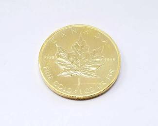 #104 • 1 Oz Candian Maple Leaf .9999 Gold Coin
