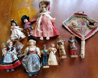 #8654 • Vintage Dolls, Corn Husk Doll and More
