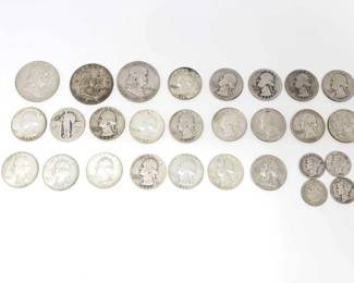 #585 • 28 Pre-1964 Silver Coins
