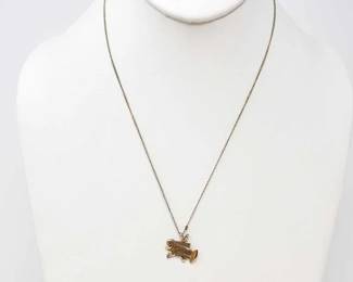 #571 • 14k Gold Pendant, 12k Gold Filled Chain, 2.9g
