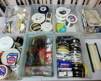 #2380 • Totes of Lures and Fishing Line
