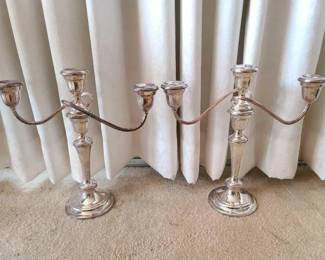 #10054 • 2 Sterling Silver Candlestick Holders
