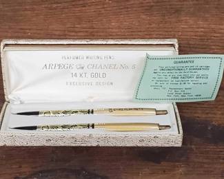 #8013 • Perfumed Writing Pens 14 KT. Gold Exclusive Design
