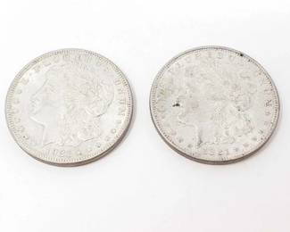 #170 • 2 1921 Morgan Silver Dollars

