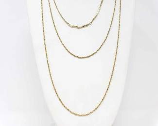 #718 • 3 25k GB Chain Necklaces, 17.4g
