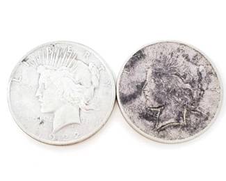 #234 • 2 1922-D Silver Peace Dollars
