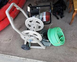 #2072 • Hose reel and 2 New Hoses
