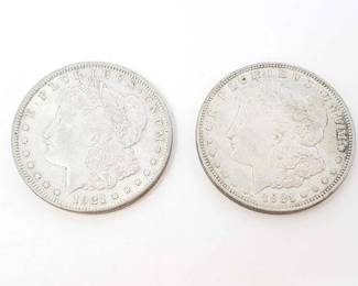 #200 • 2 1921 Morgan Silver Dollars

