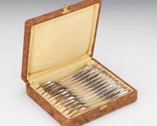 French Silverplate Cocktail Forks 