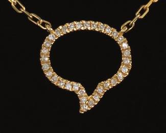 Ladies Gold and Diamond Necklace 