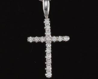 Gold and Diamond Cross on Chain