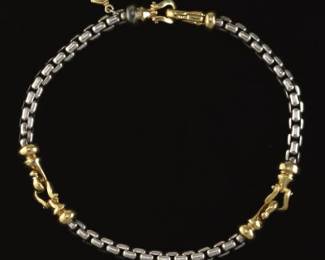 David Yurman Gold and Sterling Silver Bracelet 