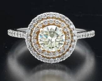 Ladies 1.00 Carat Diamond Center Ring 