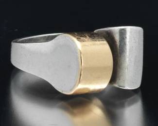 Karbra Gold and Sterling Silver Artisan Flex Ring 