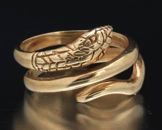 Ladies Gold Serpentine Ring 