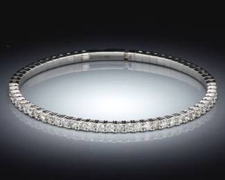 Ladies Diamond Bangle Bracelet 
