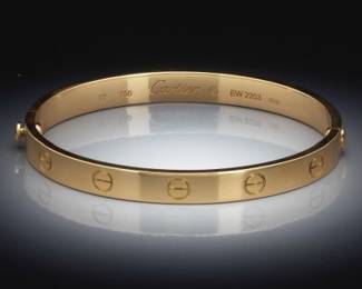 Cartier Love Bracelet, Size 17, Original Box and 