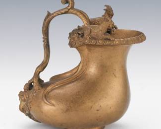 Italian Grand Tour Bronze Askos Pompeii Ewer