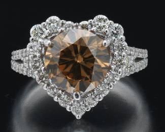 Ladies 3.64 Carat Natural Fancy Brown Diamond, GIA Report 