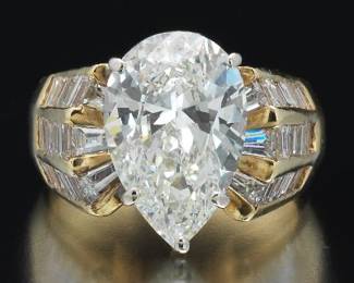 Ladies 5.12 Carat Diamond Center Ring 