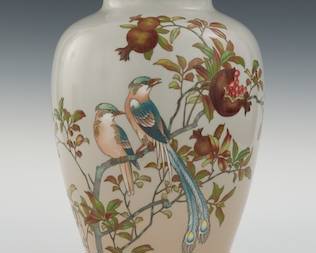 A Cloisonne Moriage Vase with Mark of Ando Jubei, Meiji Period