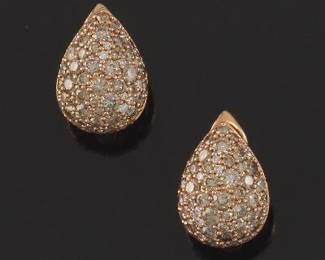 Kat Florence 18k Gold and Diamond Earrings 