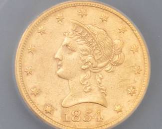 ICG 1854 S $10 AU 55 