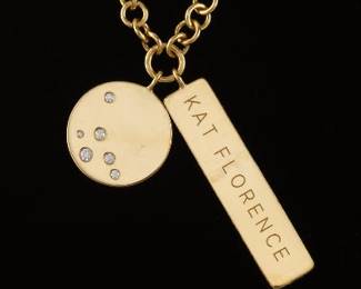 Kat Florence DFlawless Diamond 18K Yellow Gold Necklace 