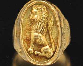 Gentlemans Leo Zodiac Ring 