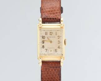 IWC Tank Wristwatch Retailed By Tiffany co. Circa 1940s